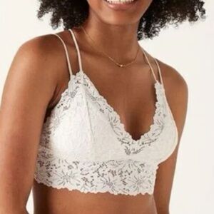 PINK Victoria’s Secret White Lace Bralette